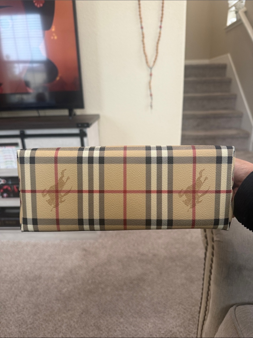 Authentic Burberry Classic Plaid nova check Shoulder Bag in Beige and Brown - Picture 7 of 9